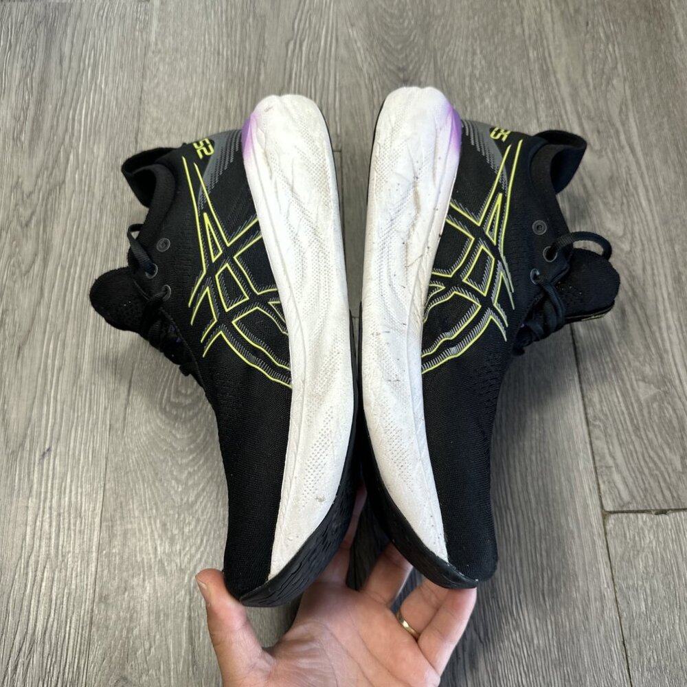 Asics Womens Gel Nimbus 25 1012B356 Black Running Shoes Sneakers Size 11 READ - Picture 2 of 11